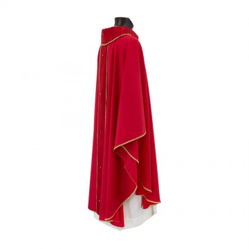 Red Chasuble in Pure Wool...