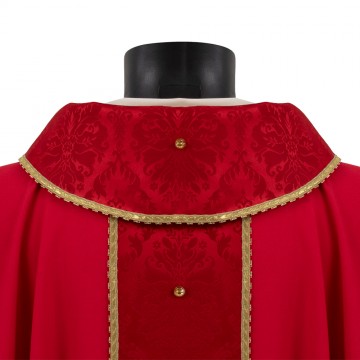 Red Chasuble in Pure Wool...