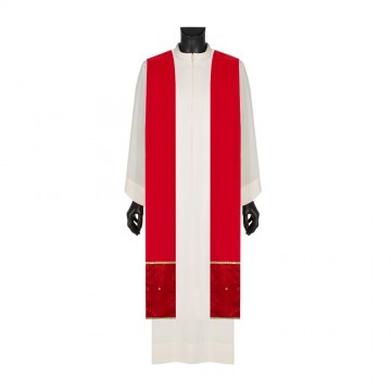 Red Chasuble in Pure Wool...