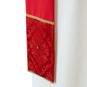 Red Chasuble in Pure Wool...