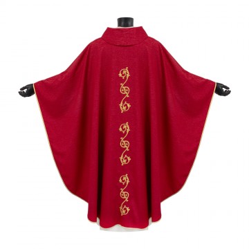 Embroidered Red Chasuble in...