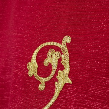 Embroidered Red Chasuble in...