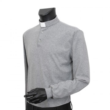 Light Gray Clergy Polo in...