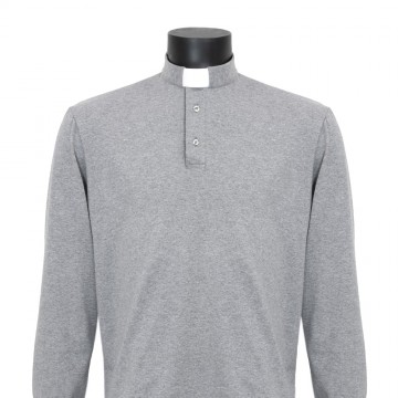 Light Gray Clergy Polo in...