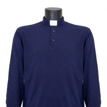 Blue Clergy Polo Shirt in...