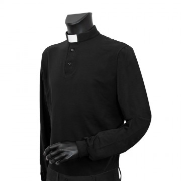 Black Clergy Polo Shirt in...