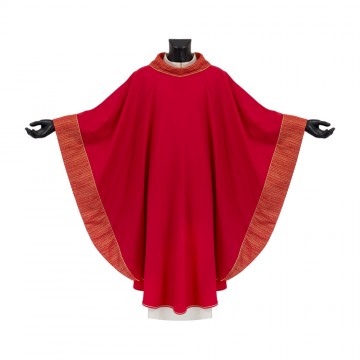 Red Chasuble with Striped...