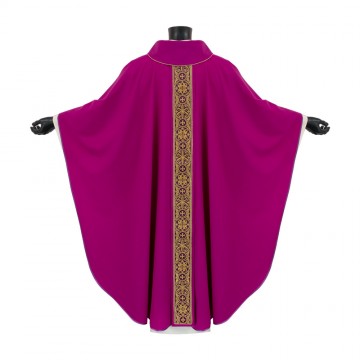 Burgundy Chasuble with Galloon