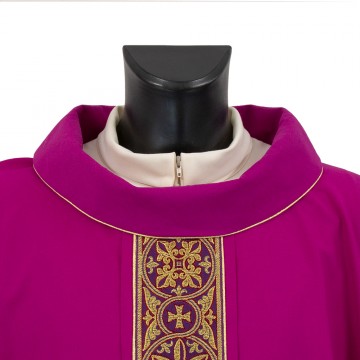 Burgundy Chasuble with Galloon