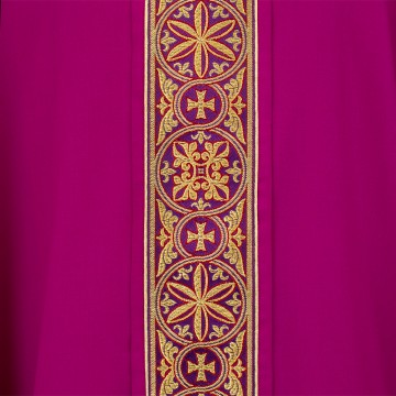 Burgundy Chasuble with Galloon