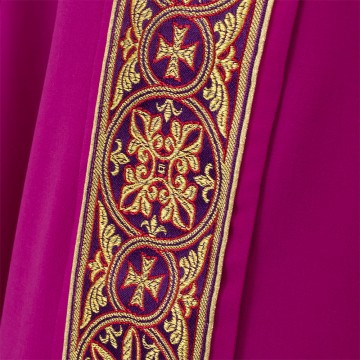 Burgundy Chasuble with Galloon