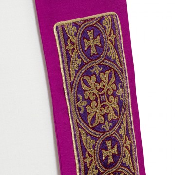 Burgundy Chasuble with Galloon