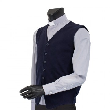 Wool Blend Priest Vest