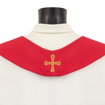 Red Embroidered Chasuble in...