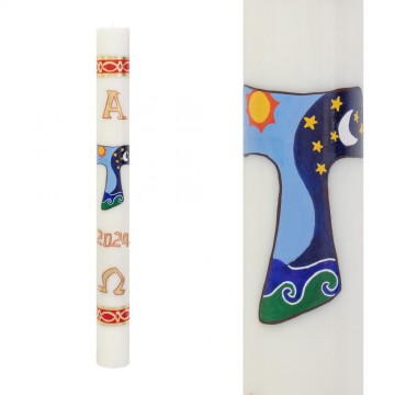 Painted Easter Candle Tau...