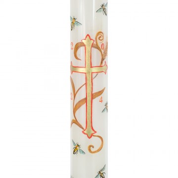 Painted Candle Cross Wheat...