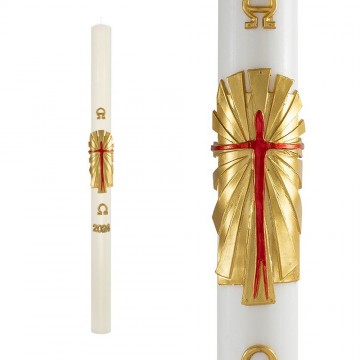 White Paschal Candle Risen...