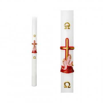 White Paschal Candle Cross...
