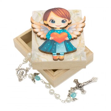 Rosary Box with Light Blue...