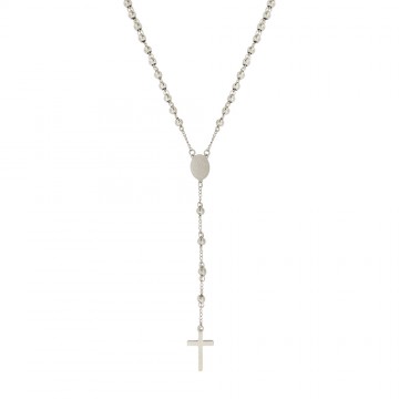 Rosary Necklace in Silver...