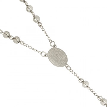 Rosary Necklace in Silver...