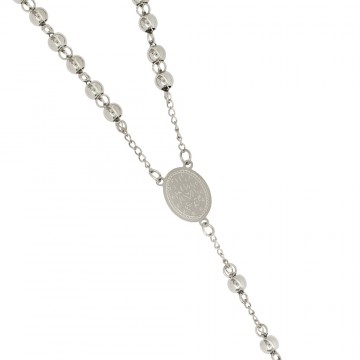 Rosary Necklace in Silver...