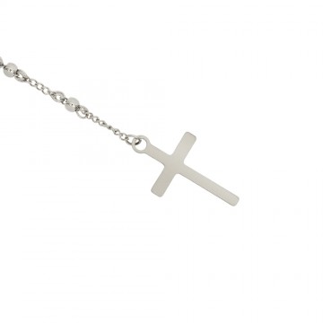 Rosary Necklace in Silver...