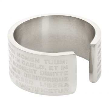 Lord's Prayer Ring in Steel