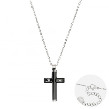 Necklace with Cross in Steel