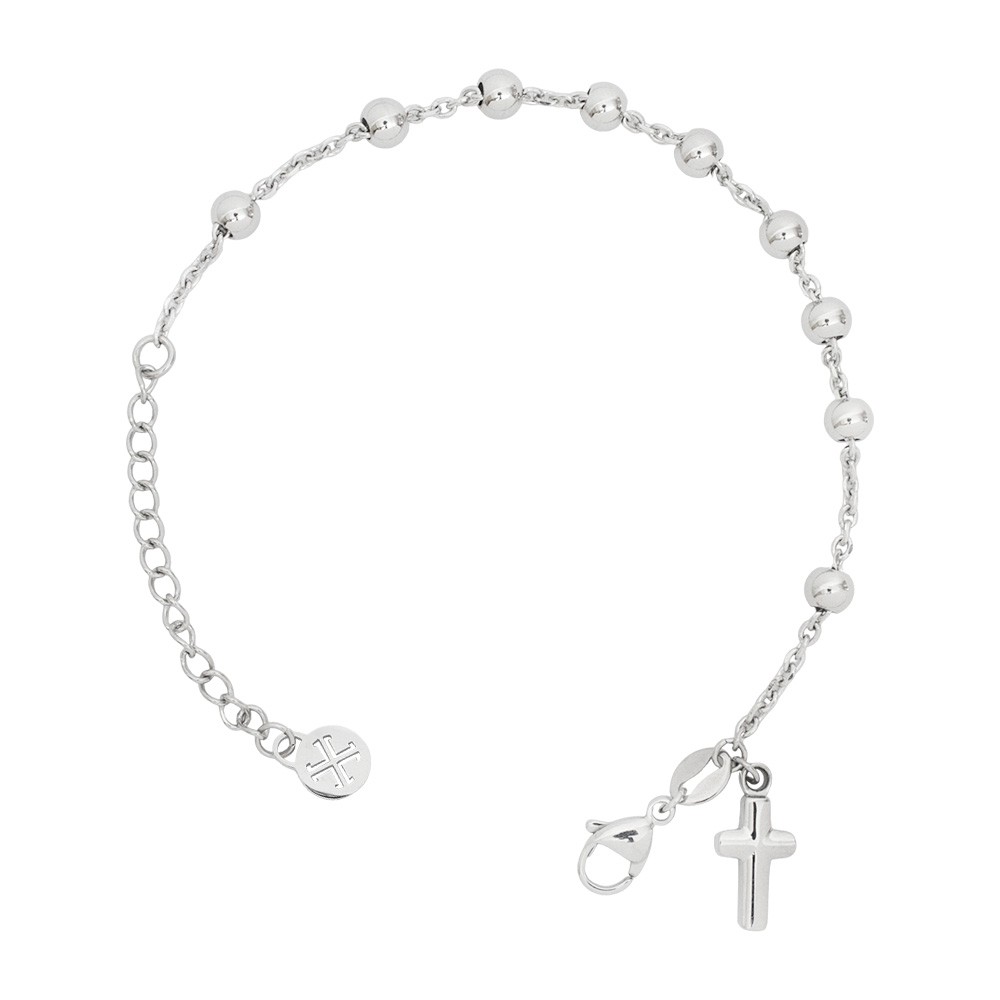 Rosary bracelet with cross and medal | Myriam