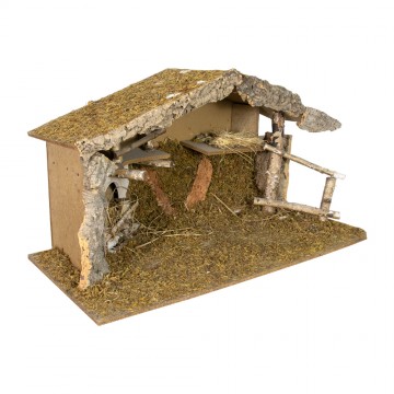 Wooden Nativity Scene Stable