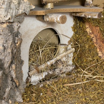 Wooden Nativity Scene Stable