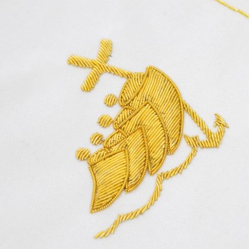 Hand-Embroidered Pure Silk...