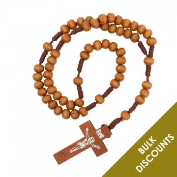 Rosary Beads in Light Wood