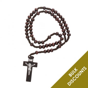 Rosary Beads in Dark Wood