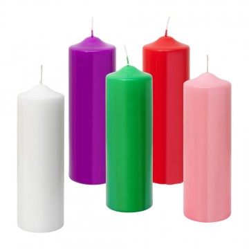 Shiny Colored Candle 80 x 240