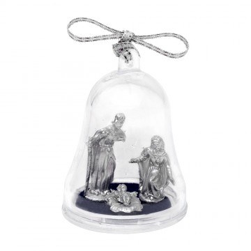 Mini Nativity in Plastic Bell