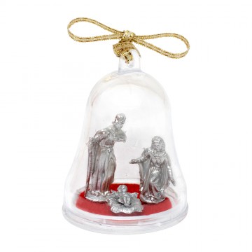 Nativity Scene in Plastic Bell