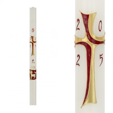 Paschal Candle in White Wax...