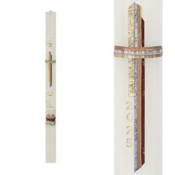 Paschal Candle in White Wax...