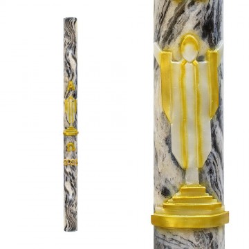 Easter Candle Marbled Effect