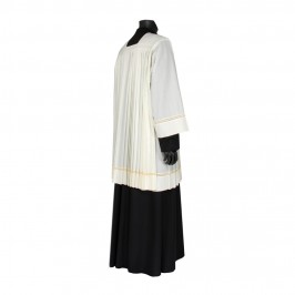 Pleated Surplice in Wool Blend