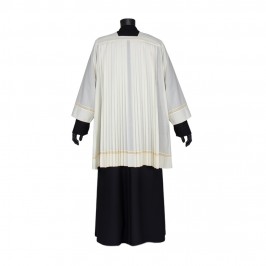 Pleated Surplice in Wool Blend