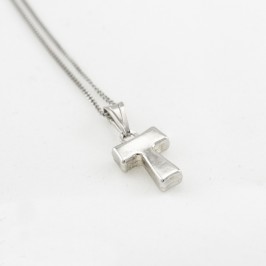 Silver Necklace with Tau Cross