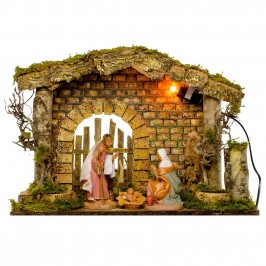 Nativity Stable with Lighting