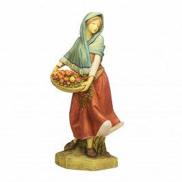 Woman with Fruit Basket 52 cm