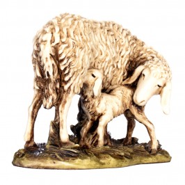 Sheep and Lamb in Resin Landi