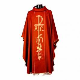 Chasuble with PAX, Alpha...