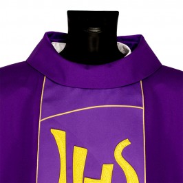 Chasuble with JHS Embroidery