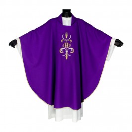 Chasuble with JHS Embroidery